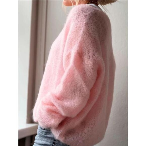 V-Neck Dropped Shoulder Sweater - Picture 3 of 16